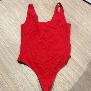 Red Women's One Piece Tank Top BodySuit Wilfred free size L